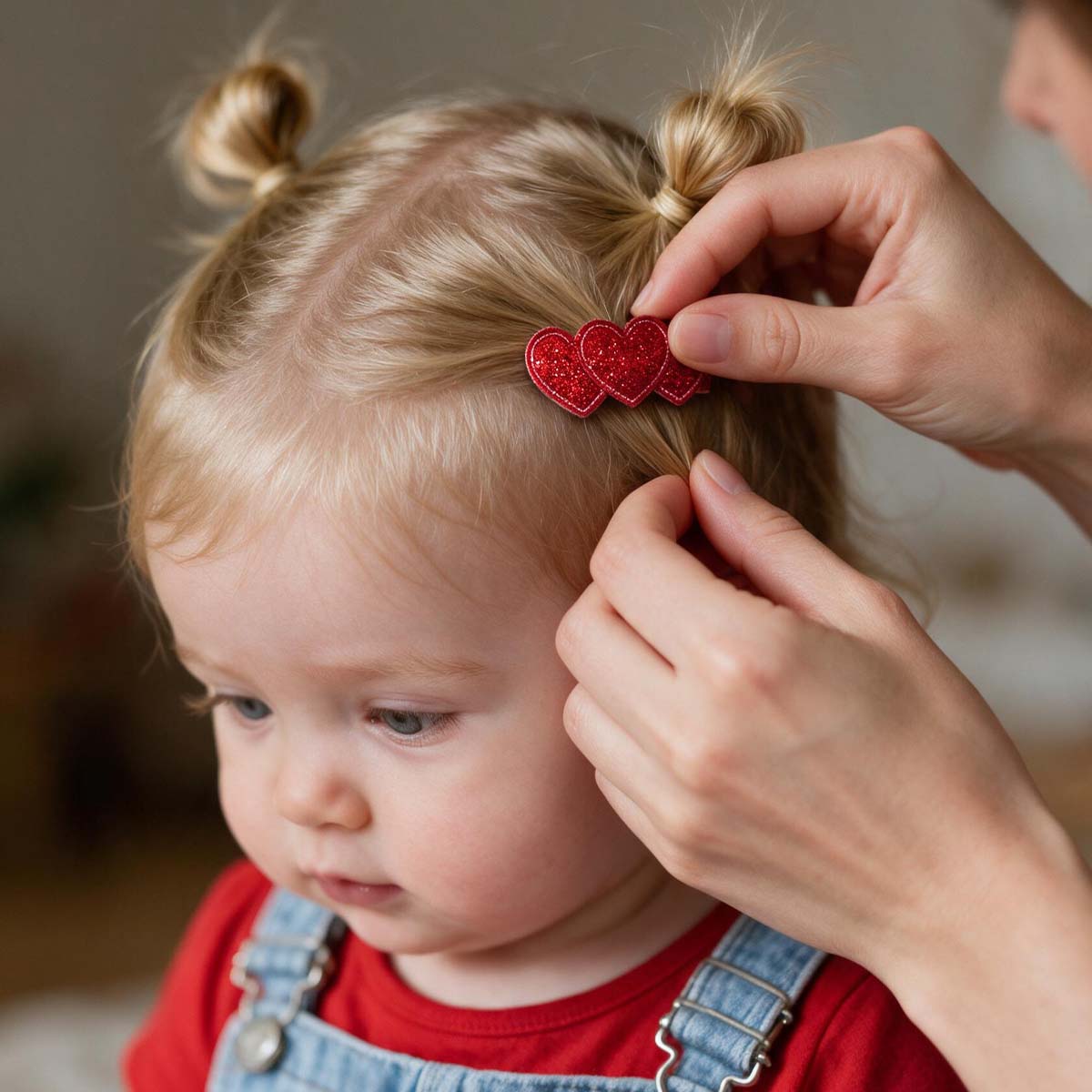 Babyspangen Glitzernde Glücksherzen